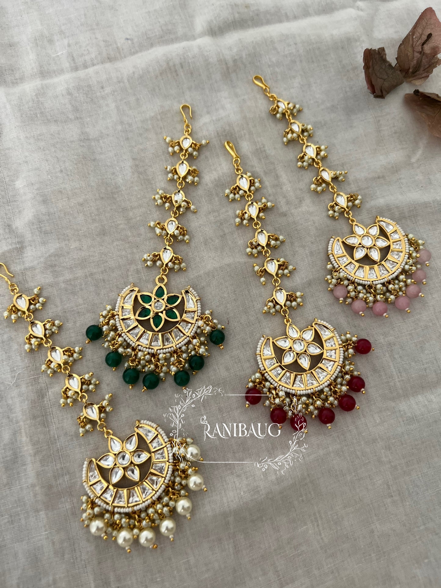 Neha Festive Gold Plated Maang Tikka By Ranibaug