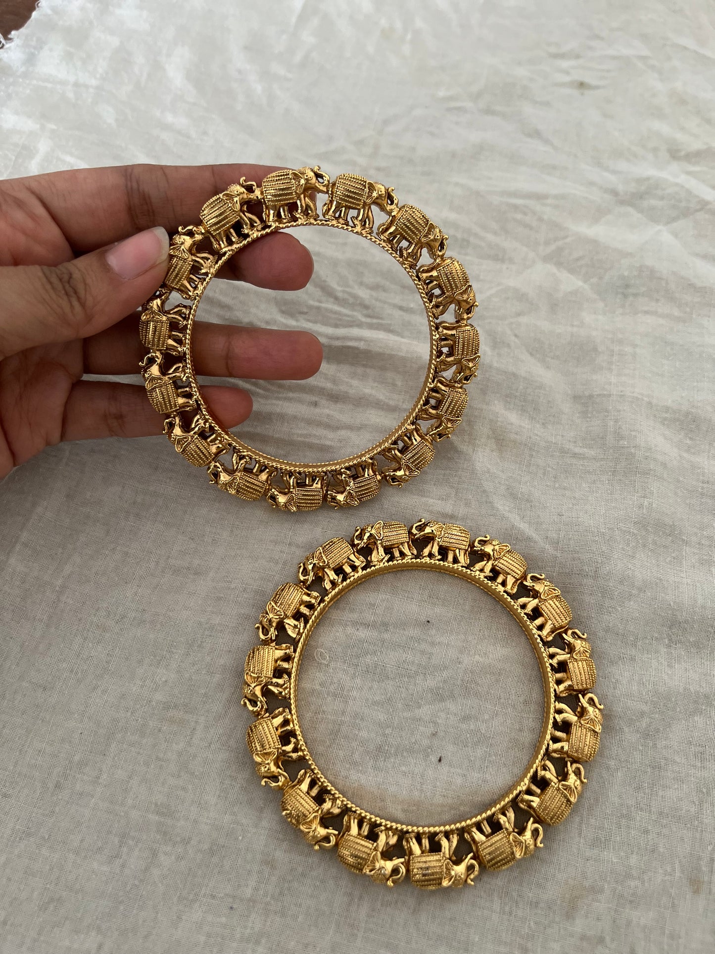 Nilakshi Gold Temple Jewellery Bangles By Ranibaug