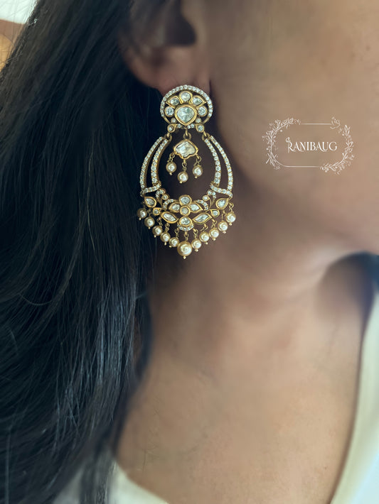 Nitya Vintage Kundan Diamond Drops | Ranibaug