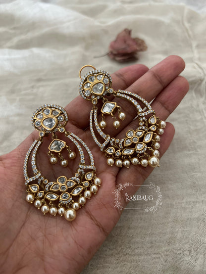 Nitya Vintage Kundan Diamond Drops | Ranibaug
