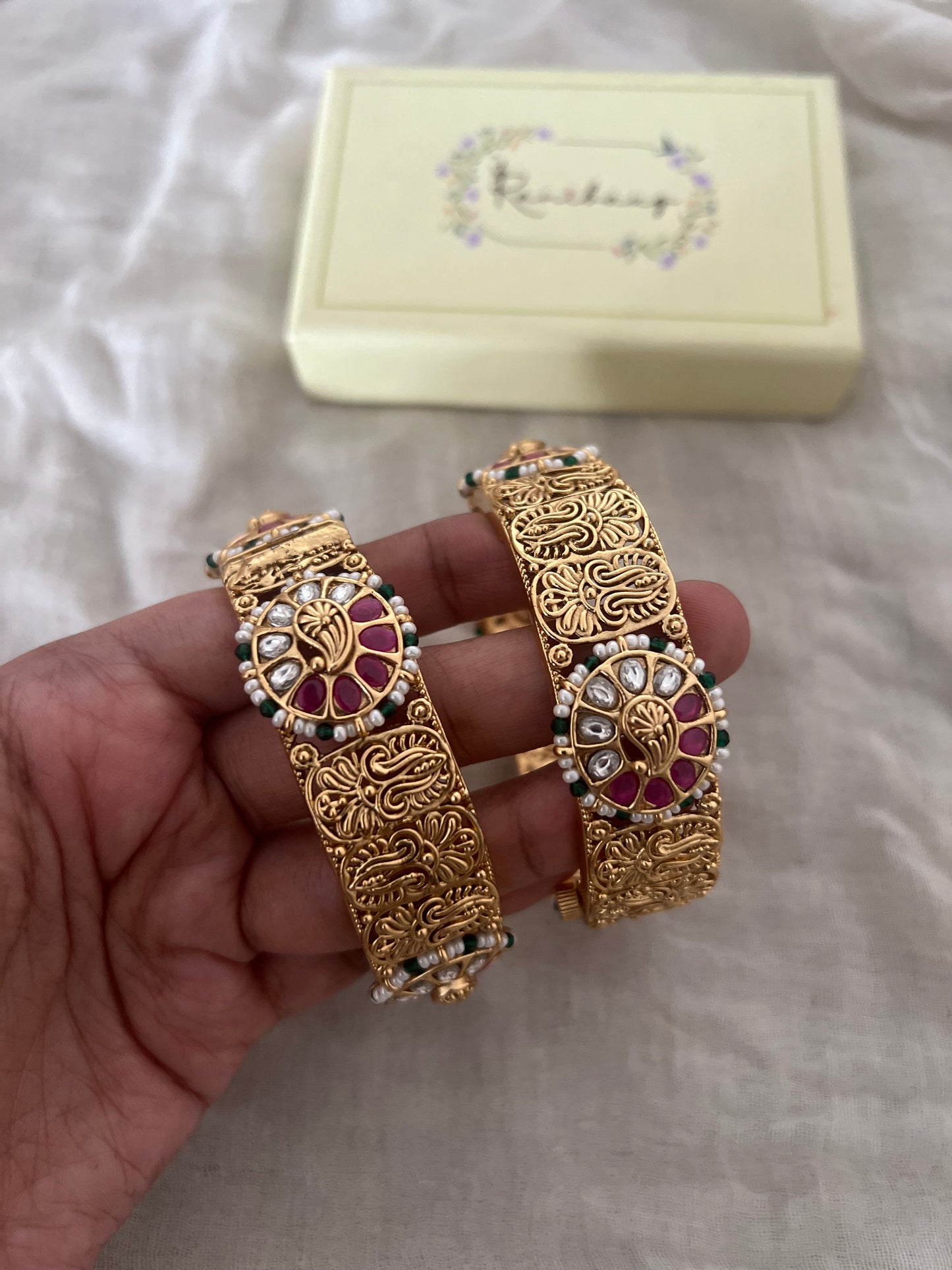 Nupur Gold Bangles Set For Women