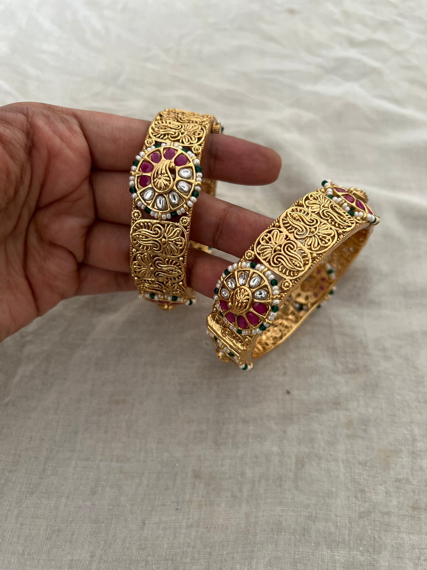 Nupur Gold Bangles Set For Women