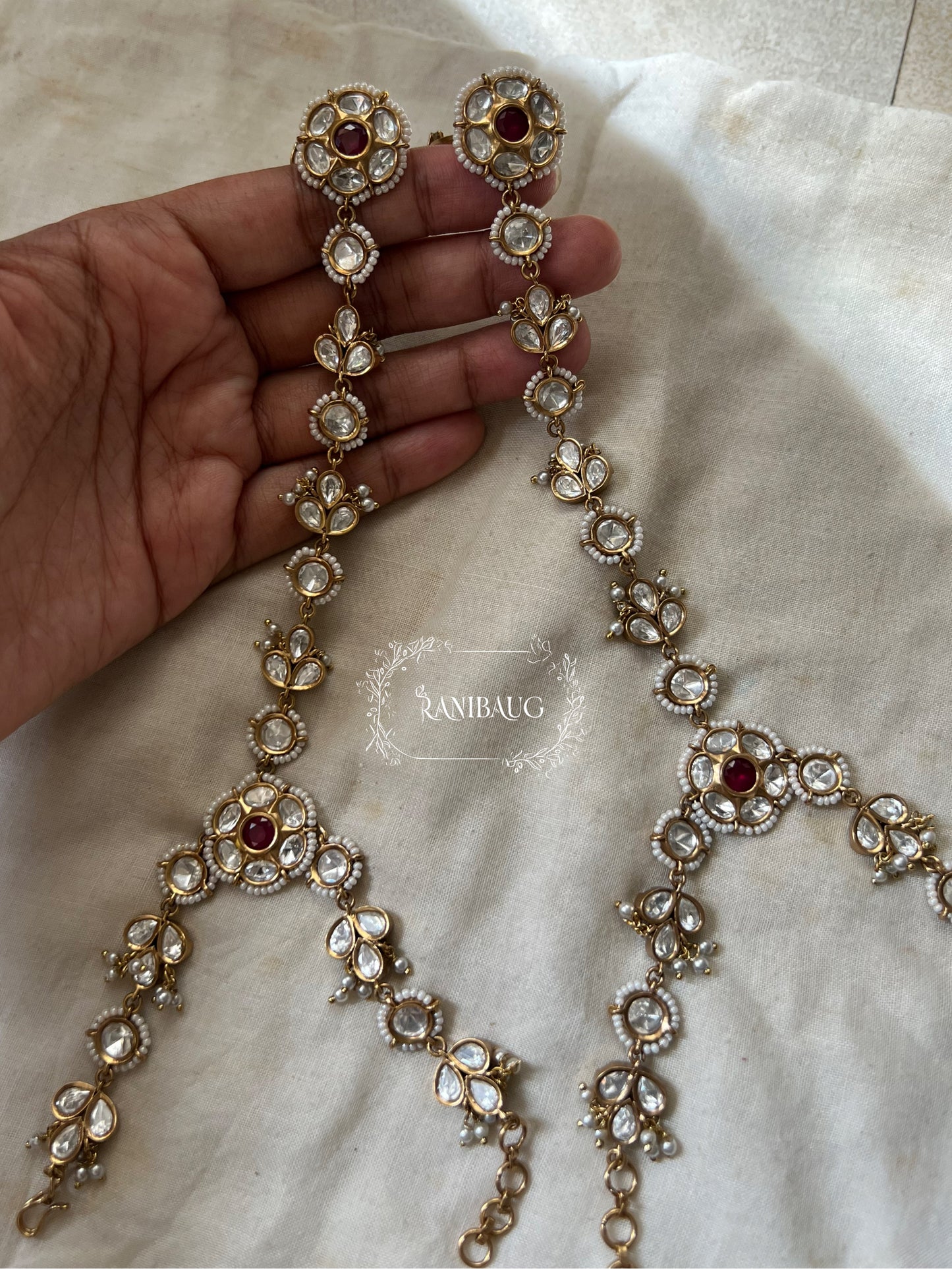 Padmika Floral Polki Haathphool Hand Jewelry By Ranibaug