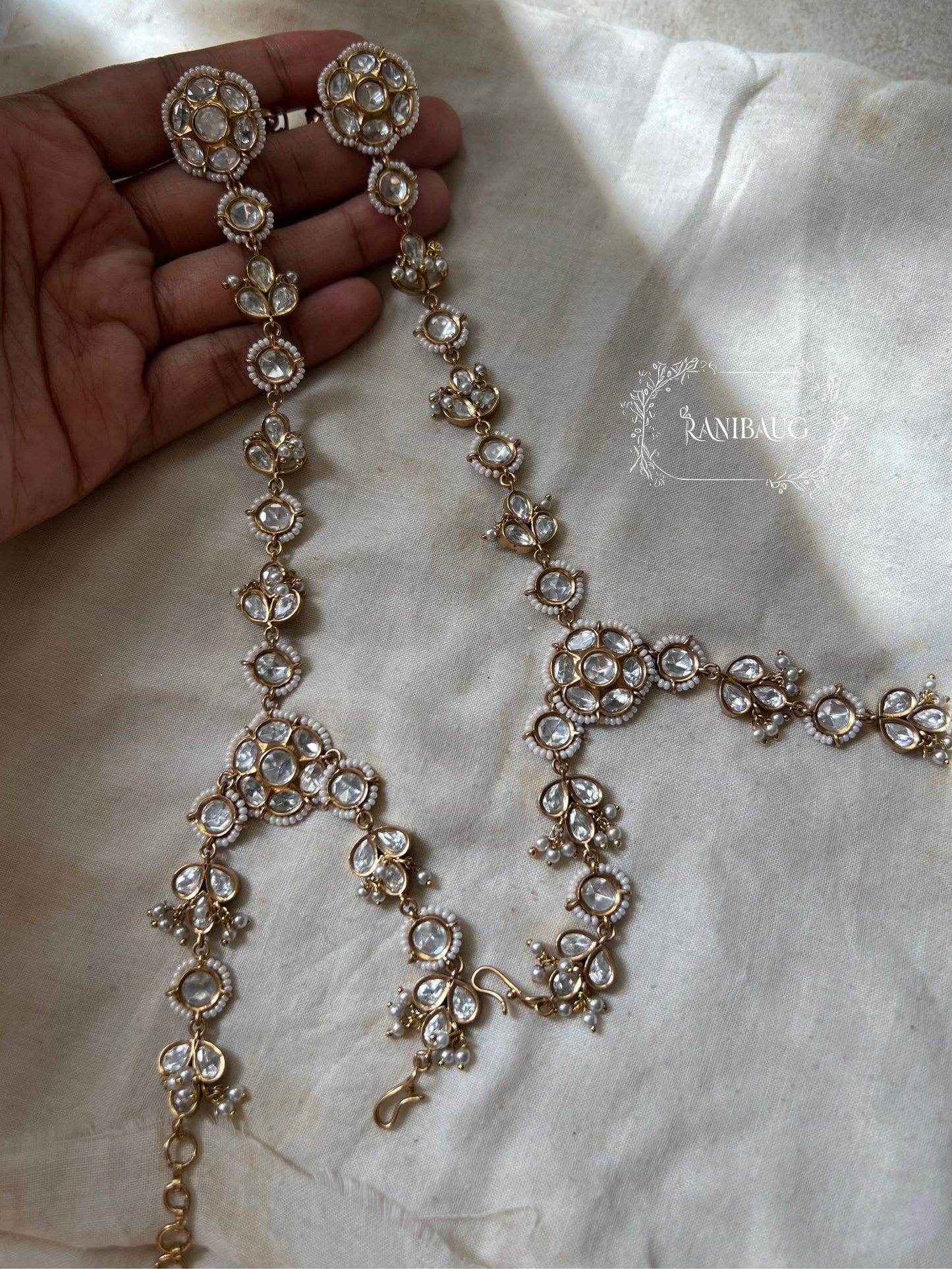 Padmika Floral Polki Haathphool Hand Jewelry By Ranibaug