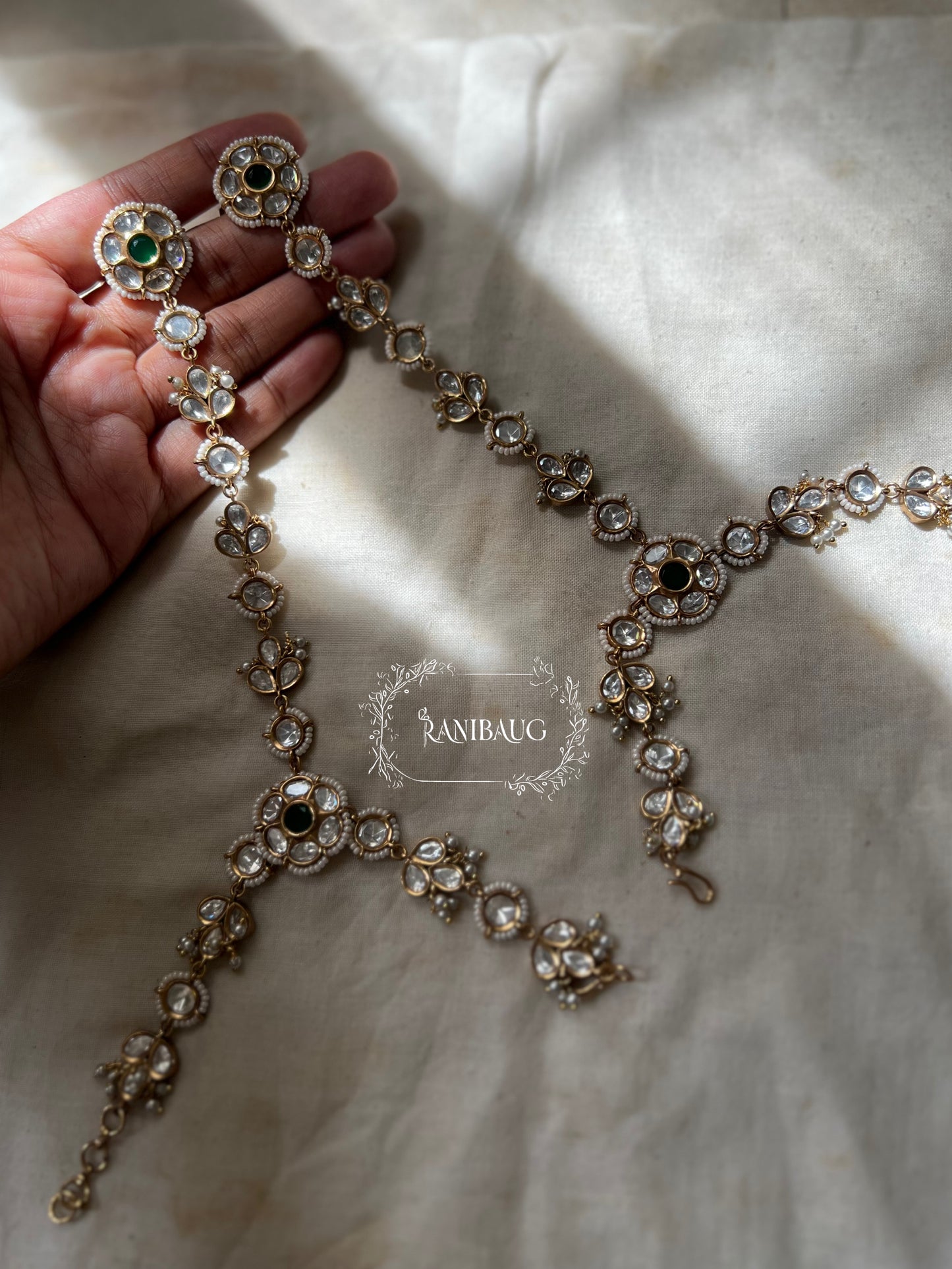 Padmika Floral Polki Haathphool Hand Jewelry By Ranibaug