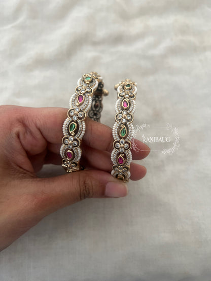 Pankti Designer Polki Kundan Bangle Set By Ranibaug