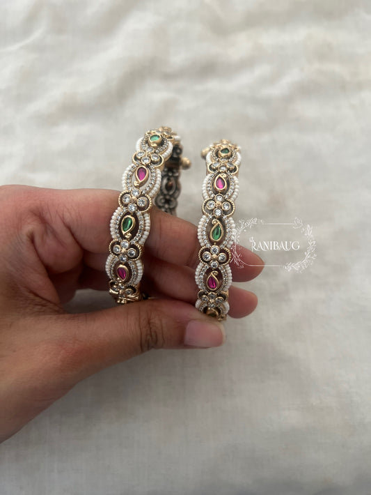 Pankti Designer Polki Kundan Bangle Set By Ranibaug