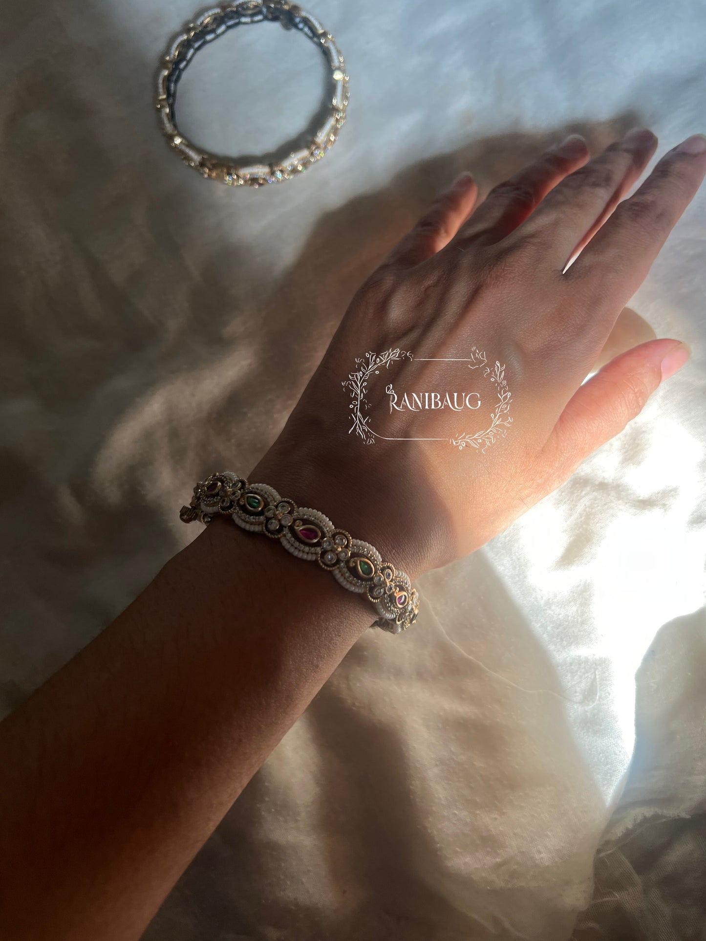 Pankti Designer Polki Kundan Bangle Set By Ranibaug