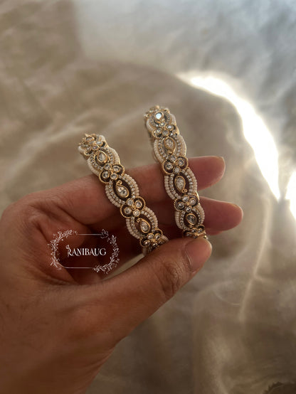 Pankti Designer Polki Kundan Bangle Set By Ranibaug