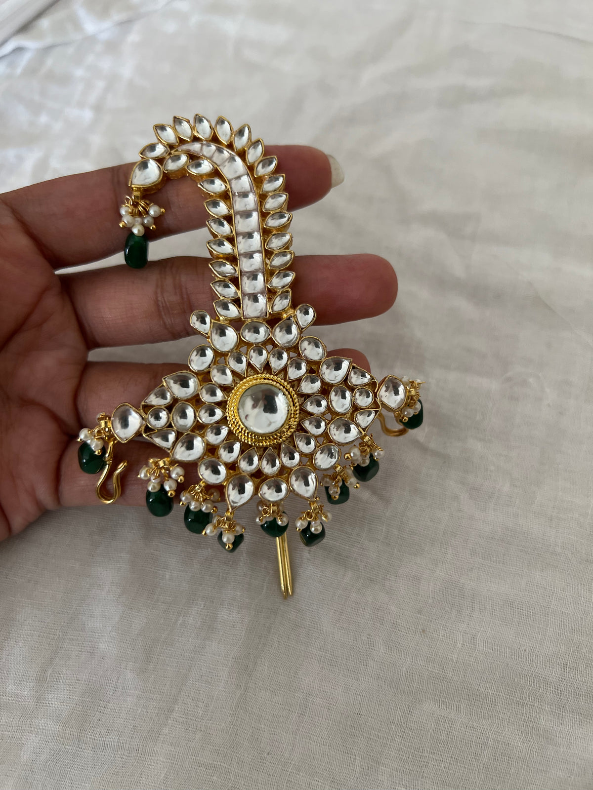 Pratap Kundan Gold Finish Heritage Kalgi Jewelry By Ranibaug