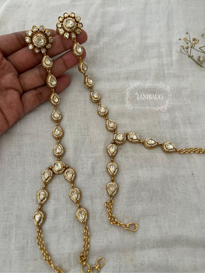 Pratiksha Kundan Pearl Designer Festive Haathphool Jewelry By Ranibaug
