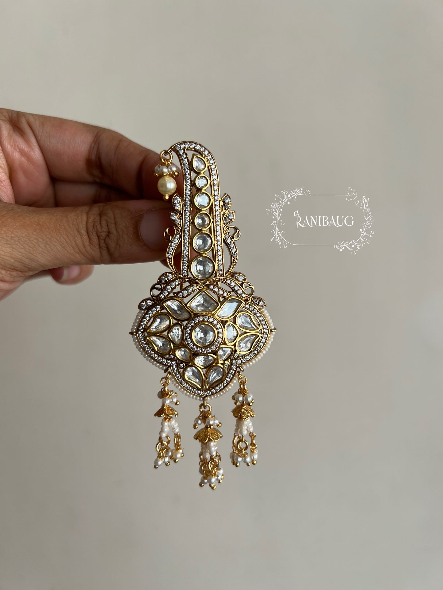 Preet Kalgi For Groom By Ranibaug | Designer Gold Plated Kundan Kalgi