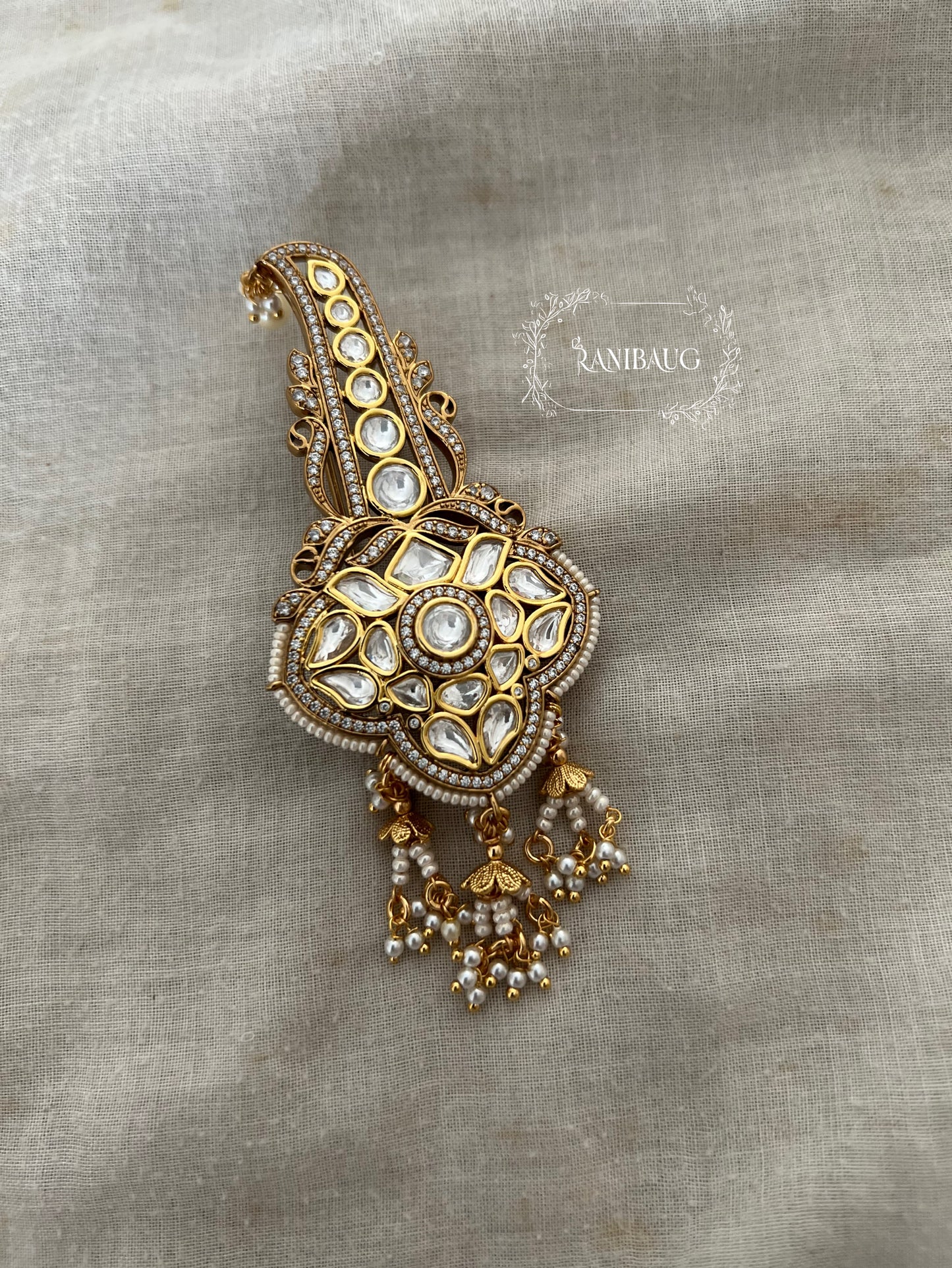 Preet Kalgi For Groom By Ranibaug | Designer Gold Plated Kundan Kalgi