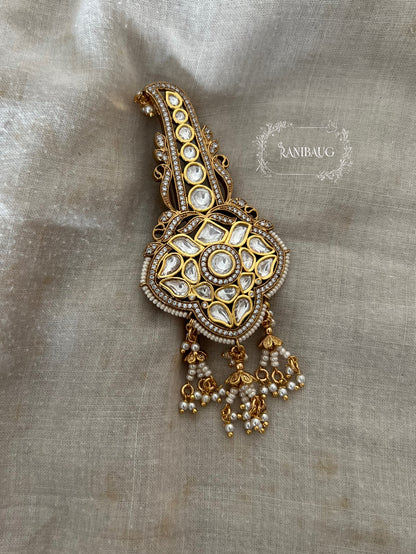 Preet Kalgi For Groom By Ranibaug | Designer Gold Plated Kundan Kalgi