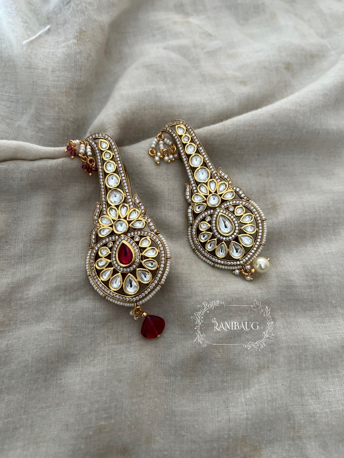 Prem Indian Traditional Polki Kundan Gold Plated Groom Kalgi Online By Ranibaug