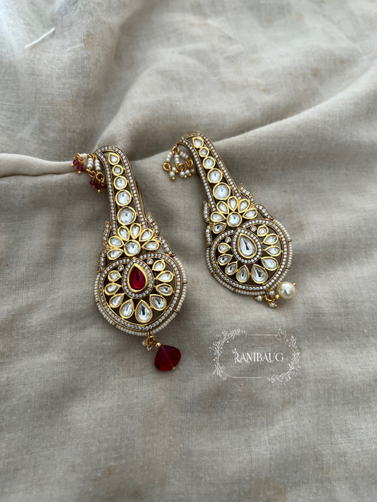Prem Indian Traditional Polki Kundan Gold Plated Groom Kalgi Online By Ranibaug
