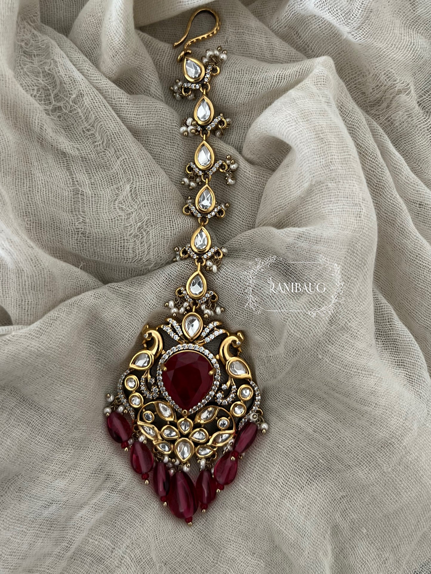 Priyanka Designer Heritage Maang Tikka By Ranibaug