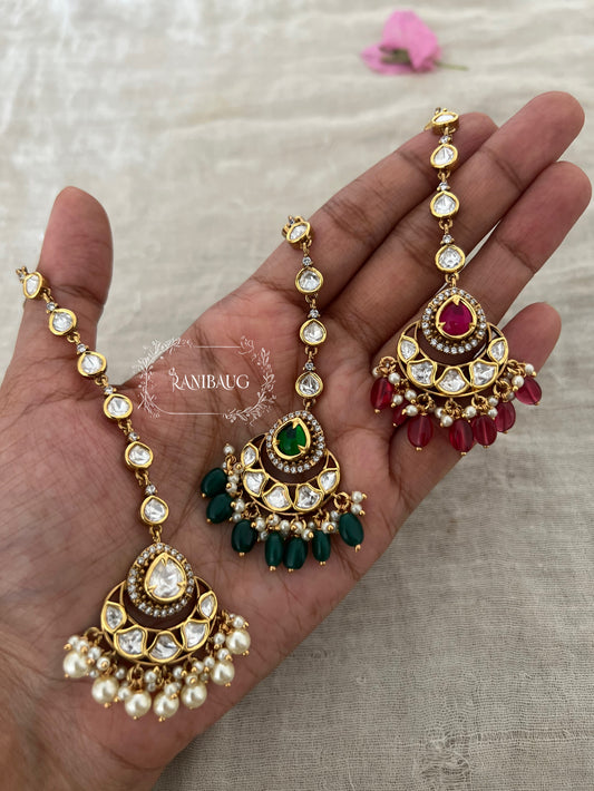 Rajshree Kundan Maang Tikka Simple By Ranibaug