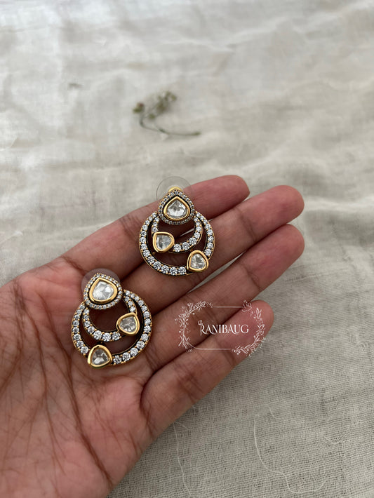 Rajvi Trendy Polki Stud Earrings By Ranibaug