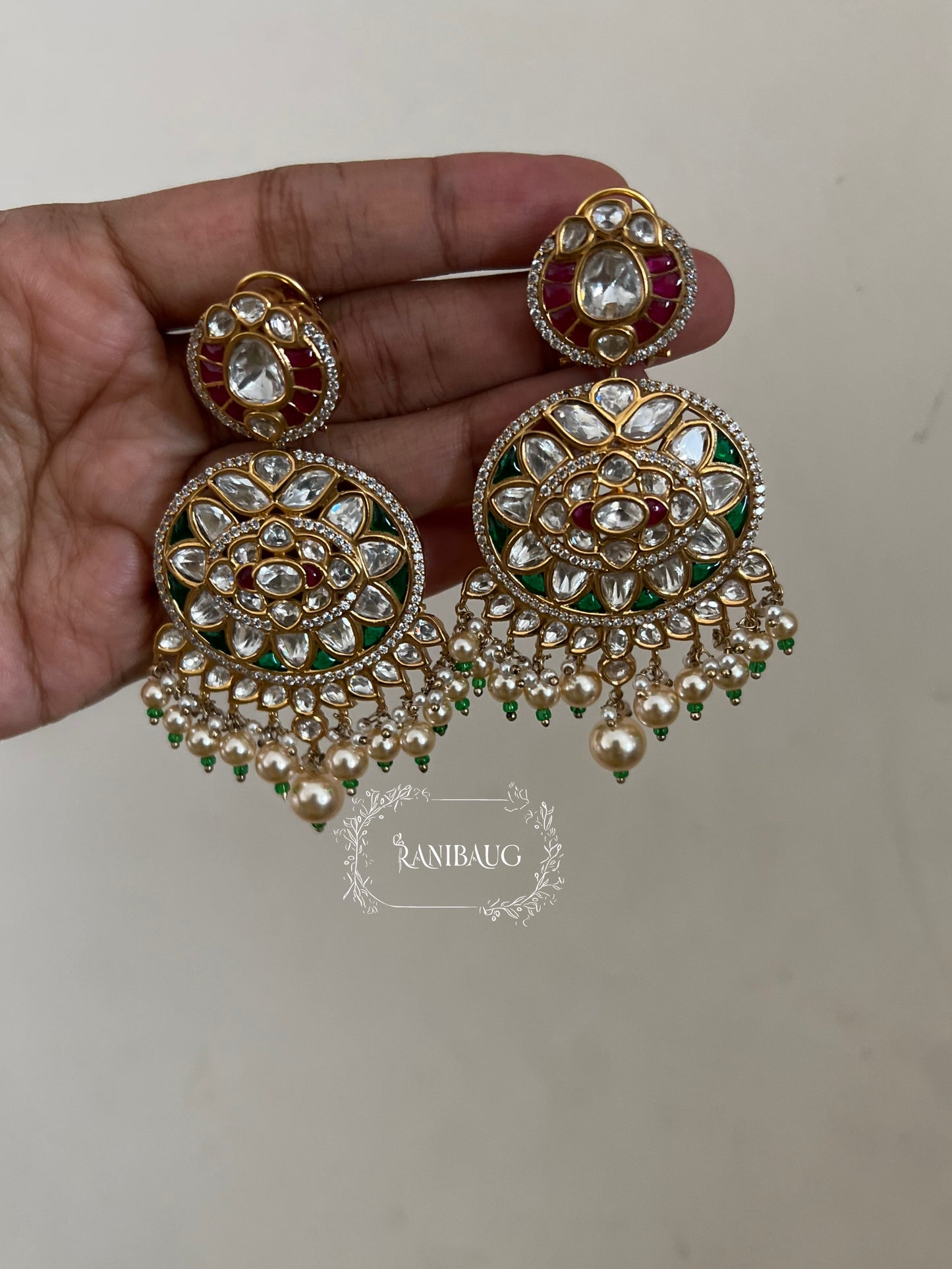 Rajvira Royal Heirloom Polki Kundan Studded Rich Gold Finish Bridal Necklace Jewellery By Ranibaug