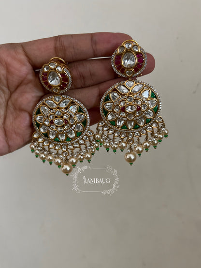 Rajvira Royal Heirloom Polki Kundan Studded Rich Gold Finish Bridal Necklace Jewellery By Ranibaug