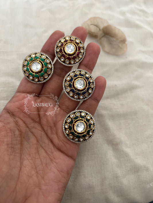 Ramya Traditional Kundan Enamel Ring By Ranibaug