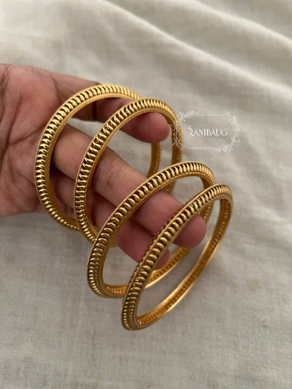 Ranibaug Heritage Classic Gold Bangles (Set Of 4)