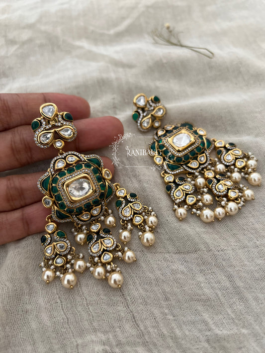 Ranibaug Jiya Kundan Pearl Earrings For Women