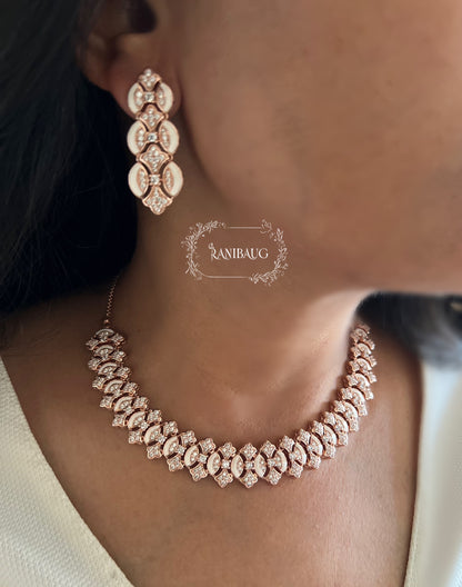 Ranibaug Lattice Luxe Necklace & Earrings Set