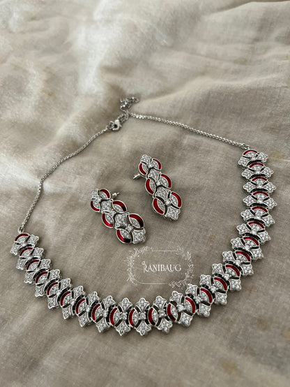 Ranibaug Lattice Luxe Necklace & Earrings Set