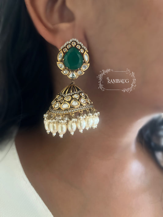Ranibaug Saancha Elegant Gold Fancy Jhumka