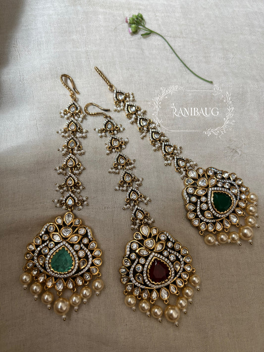 Rashmi Mossainite Maang Tikka Jewelry By Raniibaug