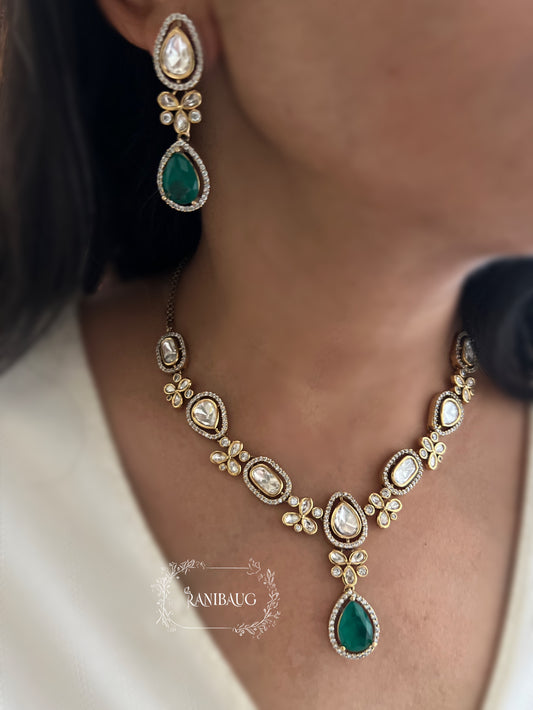 Rashmi Polki Kundan Jewellery Set For Sarees By Ranibaug