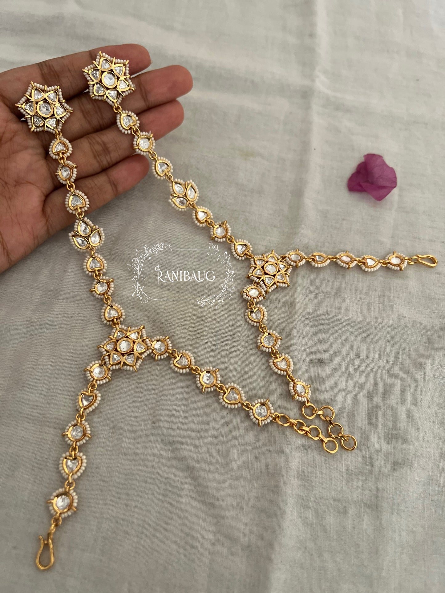 Ratna Polki Kundan Trendy Gold Hathphool For Every Occassion | Ranibaug