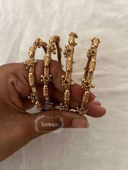 Reena Heritage Gold Finish Bangles By Ranibaug