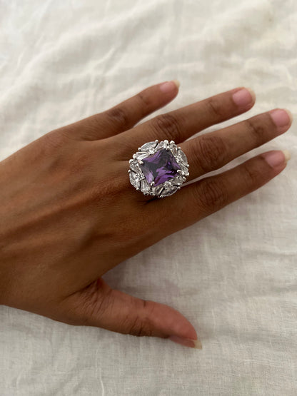 Regalia Halo Diamond Statement Ring By Ranibaug