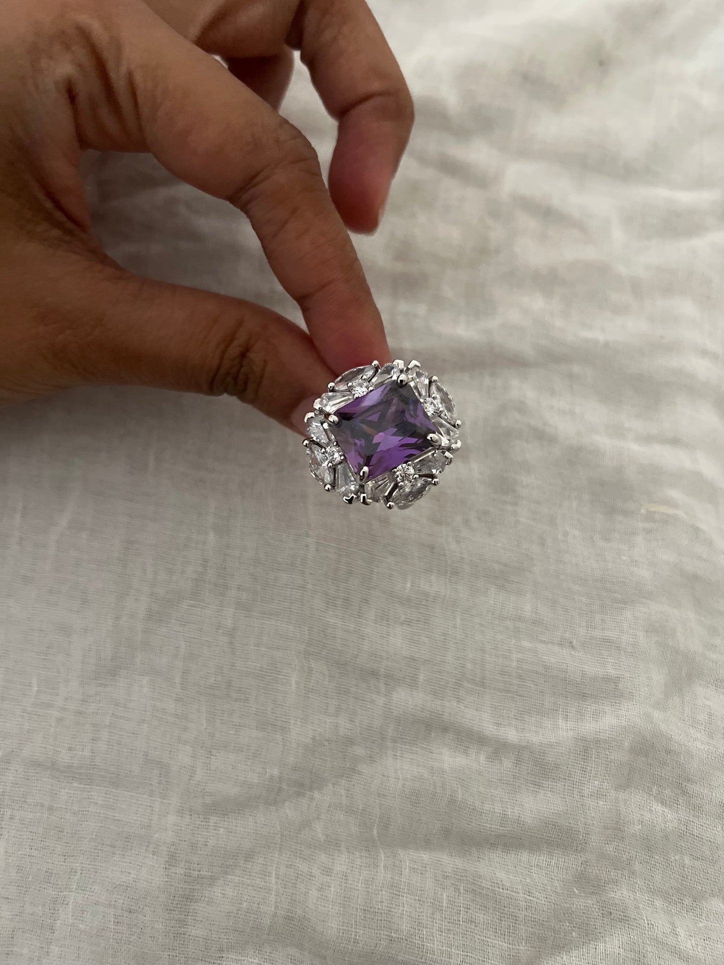 Regalia Halo Diamond Statement Ring By Ranibaug