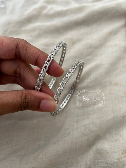 Ridha Rose Gold Celeste Diamond Bangles Jewelry By Ranibaug