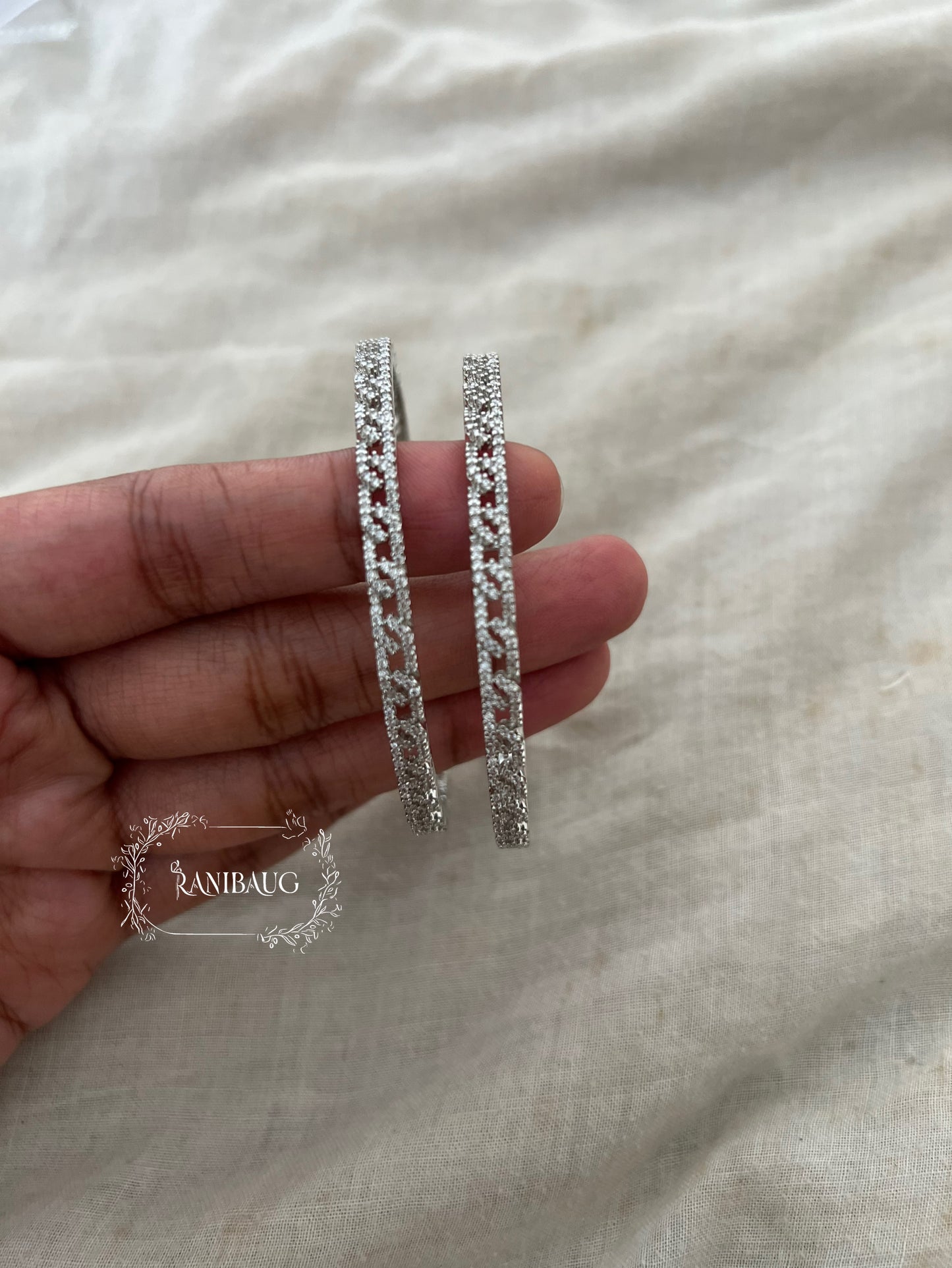 Ridha Rose Gold Celeste Diamond Bangles Jewelry By Ranibaug