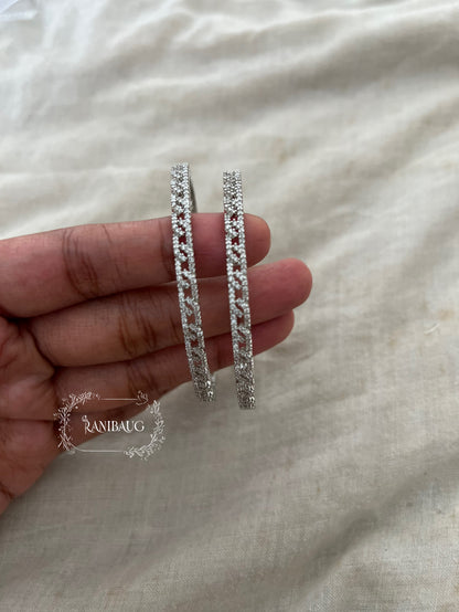 Ridha Rose Gold Celeste Diamond Bangles Jewelry By Ranibaug