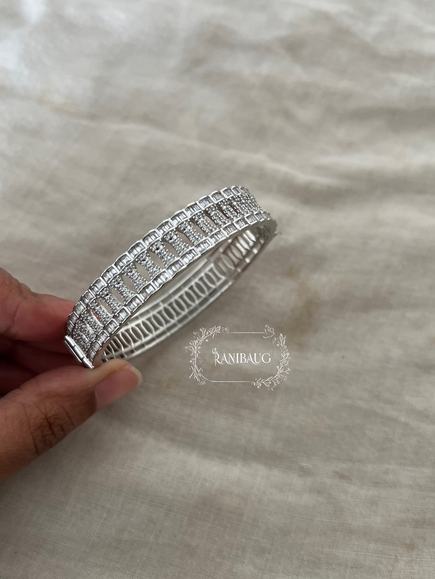 Rihaa Royal Diamond Statement Bracelet Jewelry By Ranibaug