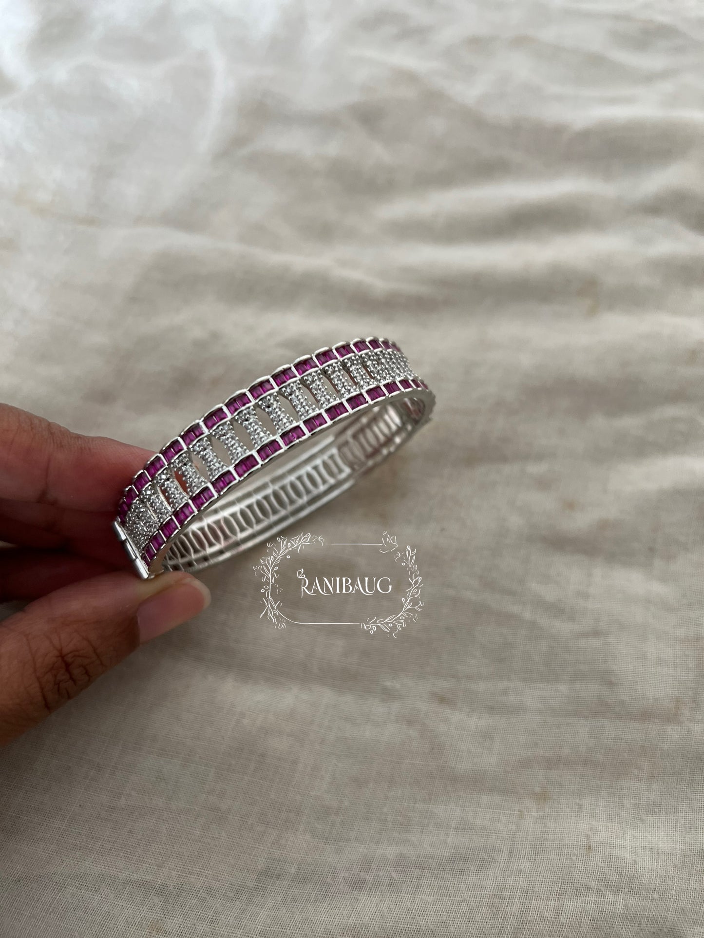 Rihaa Royal Diamond Statement Bracelet Jewelry By Ranibaug