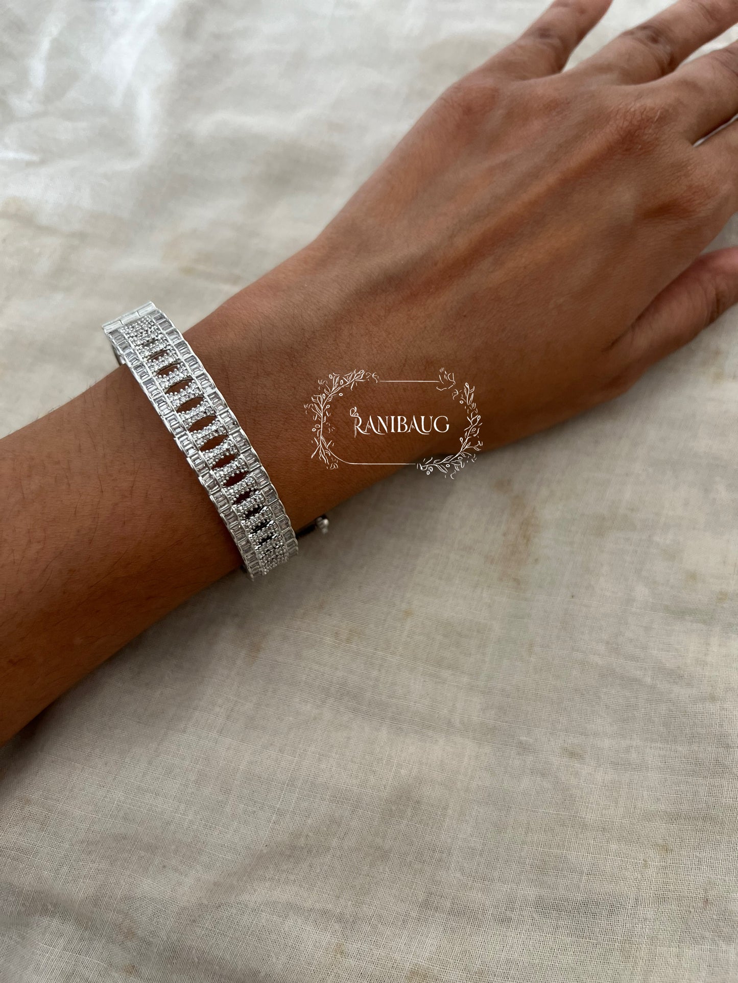 Rihaa Royal Diamond Statement Bracelet Jewelry By Ranibaug