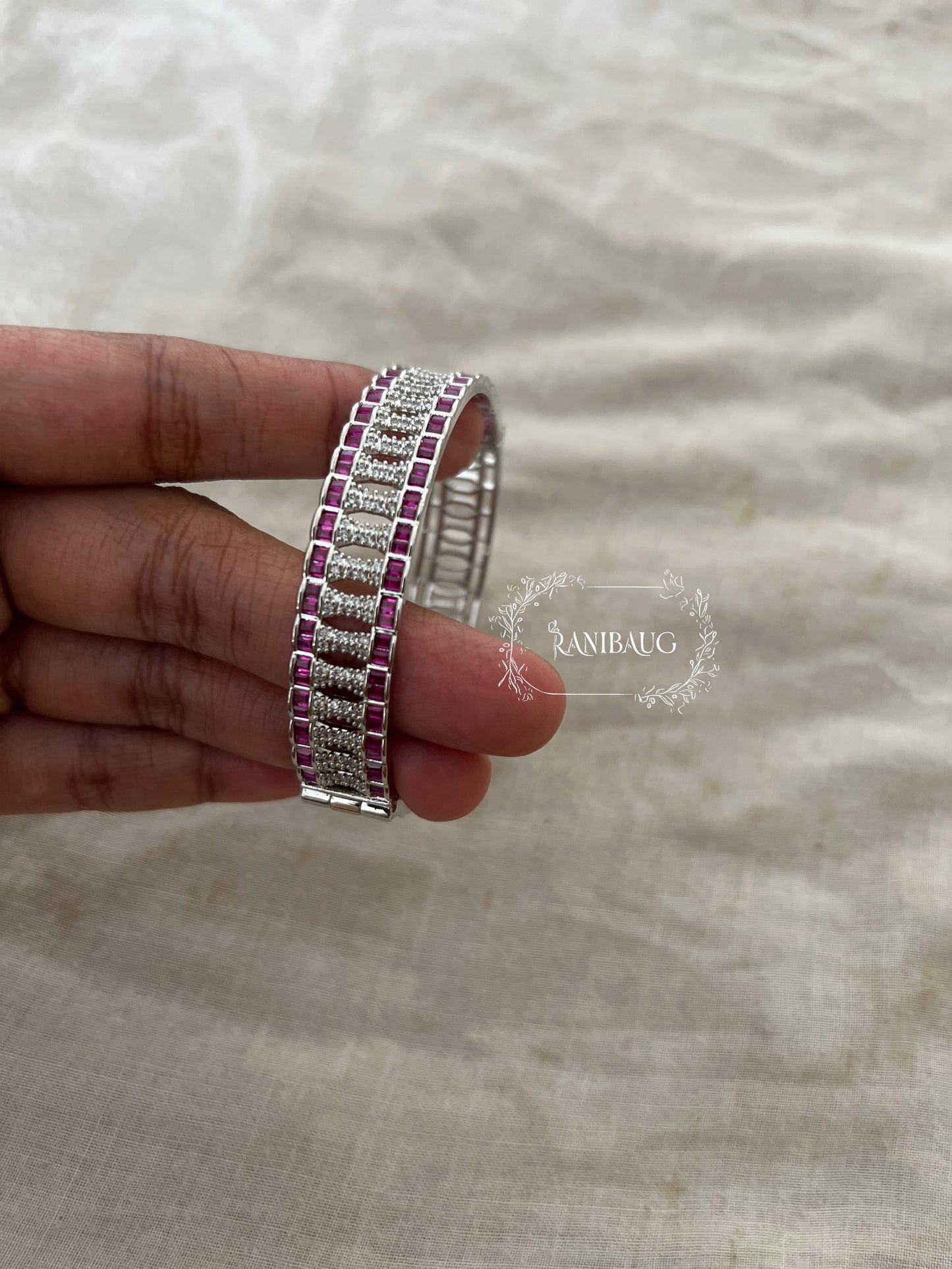 Rihaa Royal Diamond Statement Bracelet Jewelry By Ranibaug
