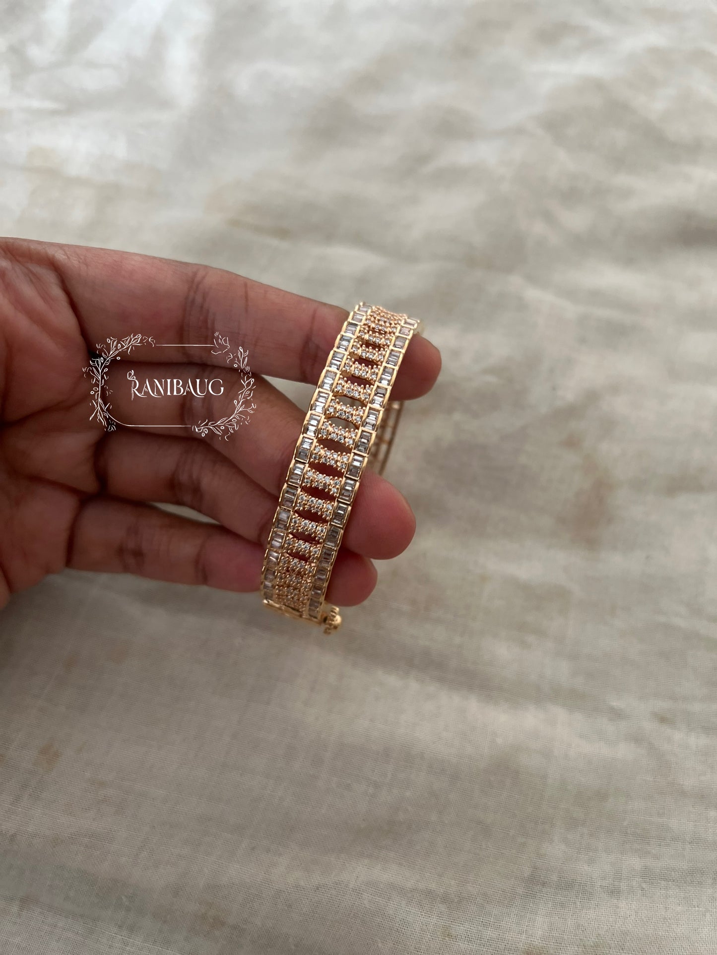 Rihaa Royal Diamond Statement Bracelet Jewelry By Ranibaug