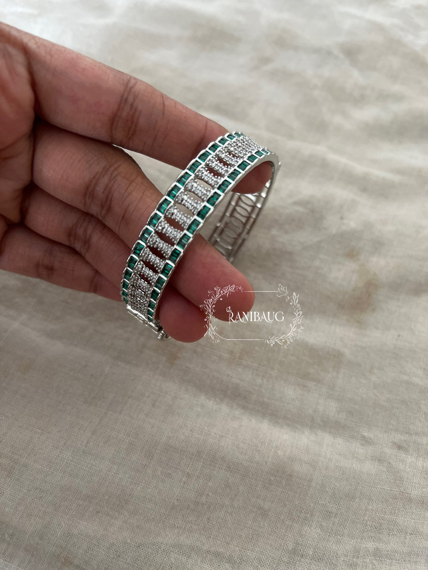 Rihaa Royal Diamond Statement Bracelet Jewelry By Ranibaug
