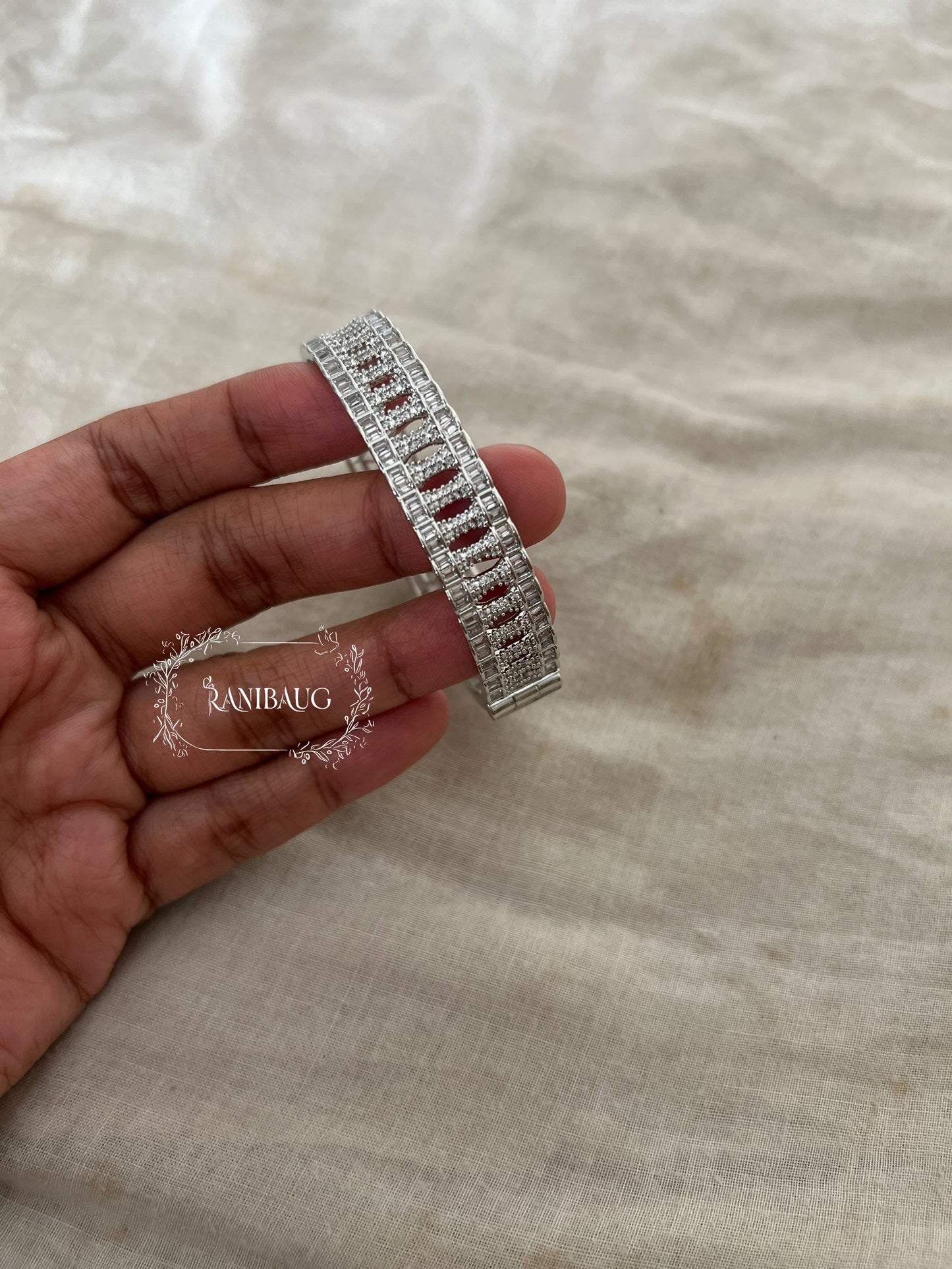 Rihaa Royal Diamond Statement Bracelet Jewelry By Ranibaug