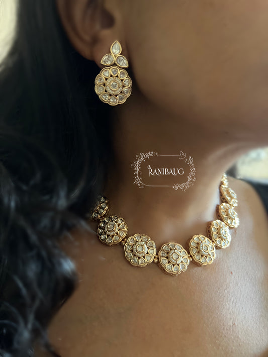 Rikta Rajasthani Polki Kunsan Jewelry Set By Ranibaug