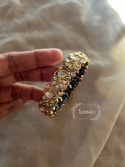Rikta Victorian Polki Studded Royal Statement Vintage Bangle Collection By Ranibaug