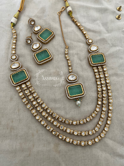 Rishika Layered Polki Kundan Gold Plated Antique Necklace Jewellery Set By Ranibaug | 2025 Trending Jewellery